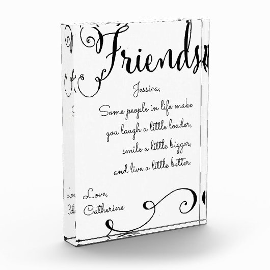 Bloc Photo Appréciation d'amitié (Gauche)