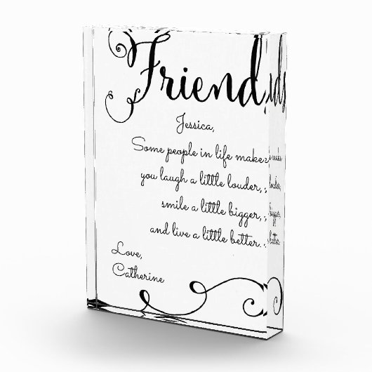 Bloc Photo Appréciation d'amitié (Droite)