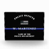 Bloc Photo Appréciation de l'agent de police de la ligne bleu (Devant)