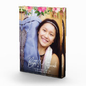 Bloc Photo Aquarelle bat mitzvah Floral Chic Signe de script (Droite)
