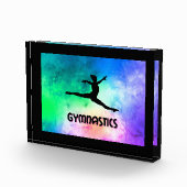Bloc Photo Aquarelle du saut de gymnastique (Droite)