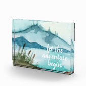 Bloc Photo Aquarelle moderne Nature Commençons l'aventure (Droite)