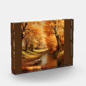 Bloc Photo Arbre de rivière d'automne (Gauche)