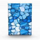 Bloc Photo Arrondi comme des pierres dans les tons bleu roi (Devant)