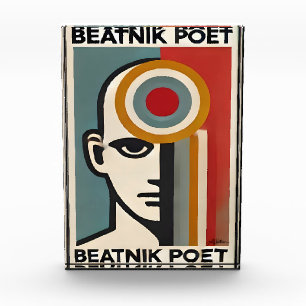 Bloc Photo Art Beatnik Poète Moderne du Milieu du Siècle