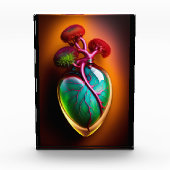 Bloc Photo Art numérique cardiaque en verre anatomique bloc a (Devant)
