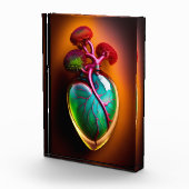 Bloc Photo Art numérique cardiaque en verre anatomique bloc a (Droite)