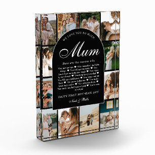 Bloc Photo B & W Raisons pour lesquelles nous vous aimons Mam
