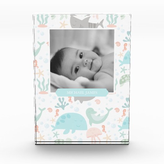 Bloc Photo Baby Boy Under the Sea Photo Block (Devant)