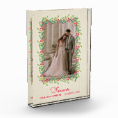 Bloc Photo Baies Verdure Mariée Marié Mariage (Gauche)