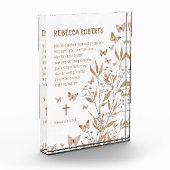 Bloc Photo Baptême Girl Aquarelle papillons et fleurs (Gauche)