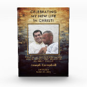 Bloc Photo Baptême Photo Keepsaké Cadeau Christian Modern Man (Devant)