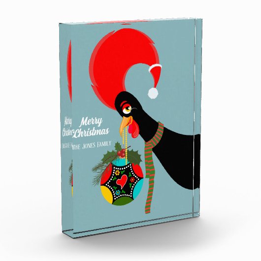 Bloc Photo Bauble de Noël du coq portugais (Gauche)