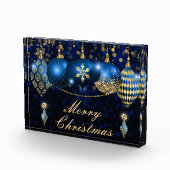 Bloc Photo Baubles de Noël Royal Blue et Gold (Droite)
