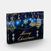 Bloc Photo Baubles de Noël Royal Blue et Gold (Gauche)