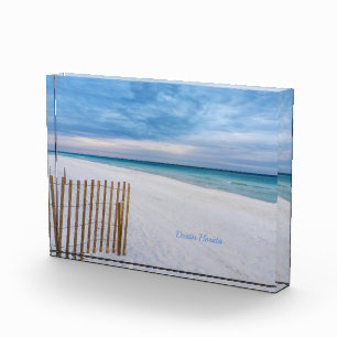 Bloc Photo Beach Fence Morning Destin Florida Glass Block