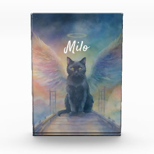 Bloc Photo Beau Black Cat Art Pet Memorial Cadeau