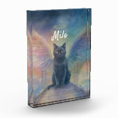 Bloc Photo Beau Black Cat Art Pet Memorial Cadeau (Gauche)