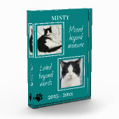 Bloc Photo Beau Mémorial de chat Manqué au-delà de la mesure (Gauche)