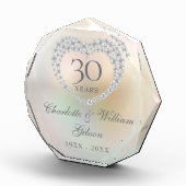 Bloc Photo Beau Pearl Heart 30e anniversaire de Mariage (Droite)