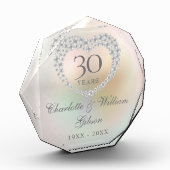 Bloc Photo Beau Pearl Heart 30e anniversaire de Mariage (Gauche)
