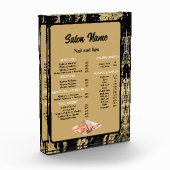 Bloc Photo Beauty Nail Salon Prix du menu Marbre noir (Gauche)