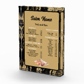 Bloc Photo Beauty Nail Salon Prix du menu Marbre noir (Droite)