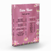 Bloc Photo Beauty Nail Salon Prix menu (Gauche)