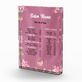 Bloc Photo Beauty Nail Salon Prix menu (Droite)