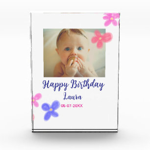 Bloc Photo Bébé enfants 1er anniversaire ajouter le nom date