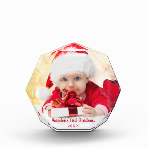 Bloc Photo Bébé Premier script rouge Noël O
