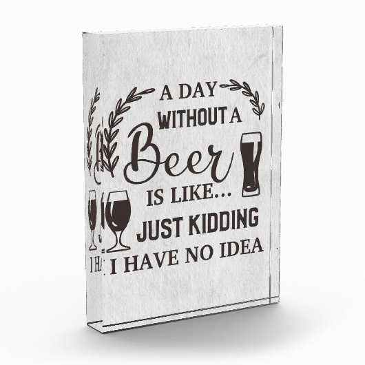 Bloc Photo Beer Drinker A Day Without A Beer (Gauche)