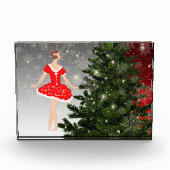 Bloc Photo Belle ballerine en robe rouge (Devant)