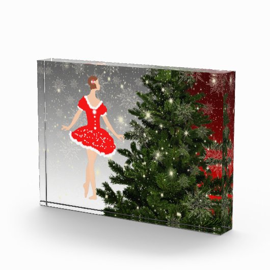 Bloc Photo Belle ballerine en robe rouge (Droite)