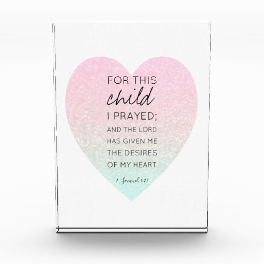 Bloc Photo Belle Écriture Précieuse Bible Verse Inspiré (Devant)