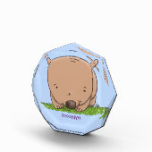 Bloc Photo Belle illustration de dessin animé de bébé wombat (Droite)