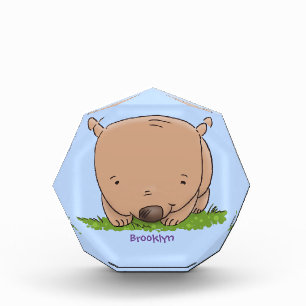 Bloc Photo Belle illustration de dessin animé de bébé wombat