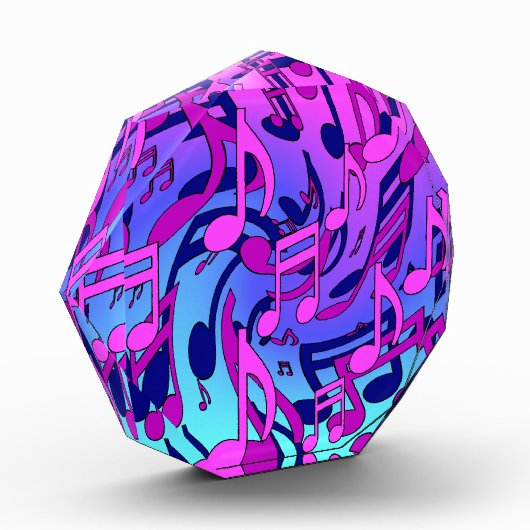 Bloc Photo Belle musique Upbeat Colorful Notes musicales (Gauche)