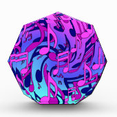 Bloc Photo Belle musique Upbeat Colorful Notes musicales (Devant)