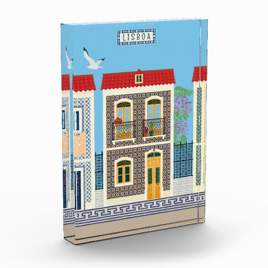 Bloc Photo Belles maisons portugaises avec tuiles ou azulejos (Gauche)