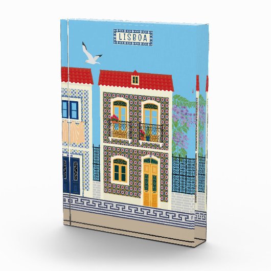 Bloc Photo Belles maisons portugaises avec tuiles ou azulejos (Droite)