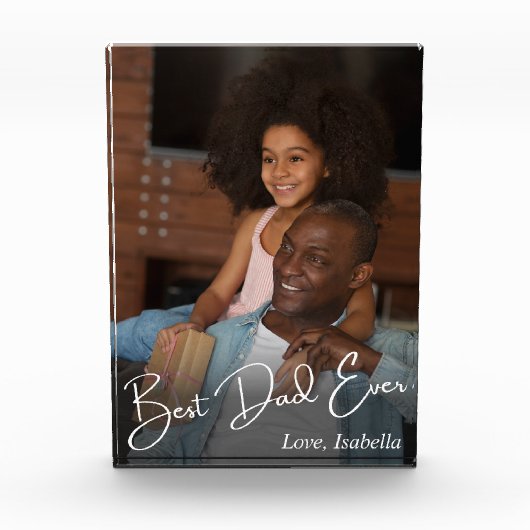 Bloc Photo Best Dad Ever Custom Photo (Devant)
