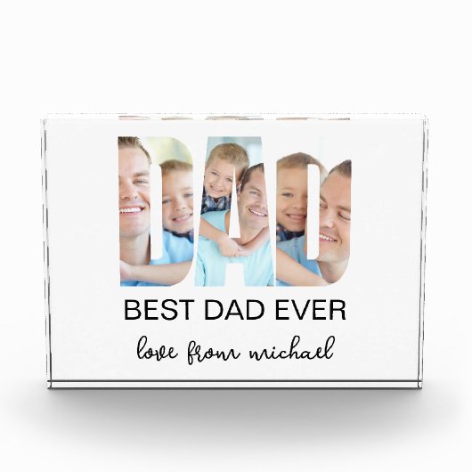 Bloc Photo Best Dad Ever Photo Letter Photo Block (Devant)
