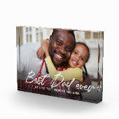 Bloc Photo BEST DAD JAMAIS Moderne Script tendance (Droite)