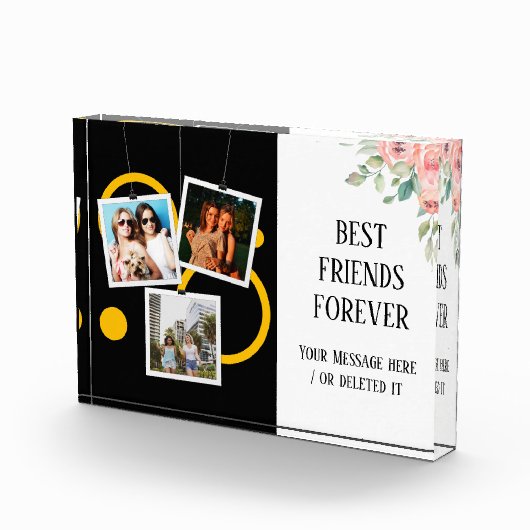 Bloc Photo Best Friend Forever, personnalisation 3 Photo Coll (Droite)