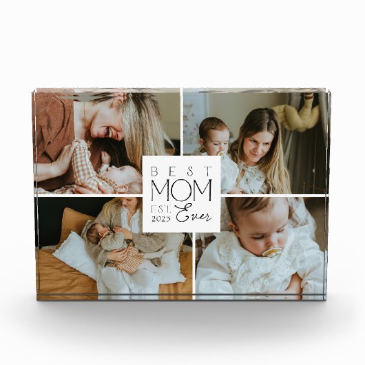 Bloc Photo Best Mom Ever Custom 4 Photo Collage (Devant)
