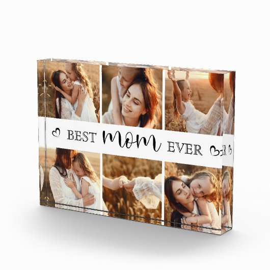 Bloc Photo Best Mom Ever Modern Photo Collage Personalized (Droite)