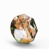 Bloc Photo Best Papa Ever White Script Fête des pères Cadeau (Droite)