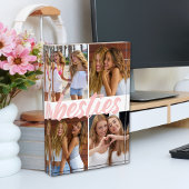Bloc Photo Besties Best Friends Pink Brush Script Collage