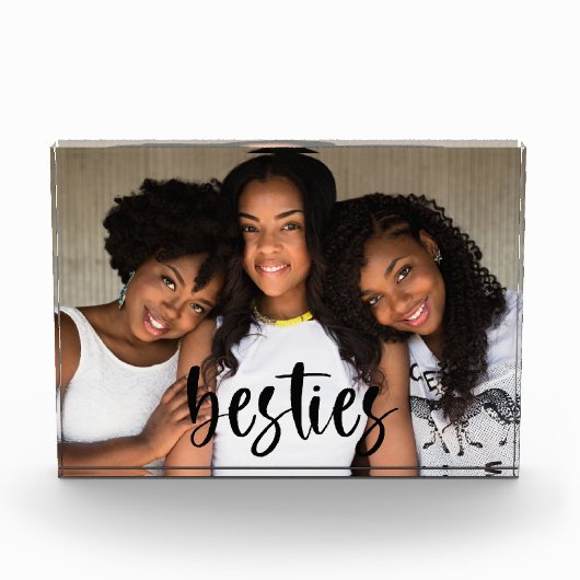 Bloc Photo Besties Best Friends police de script moderne (Devant)